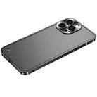 For iPhone 12 Pro Max Metal Frame Frosted PC Shockproof Phone Case(Black) - 1