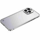 For iPhone 12 Pro Max Metal Frame Frosted PC Shockproof Phone Case(Silver) - 1