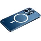 For iPhone 12 mini Metal Frame Frosted PC Shockproof Magsafe Case (Ocean Blue) - 1
