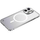 For iPhone 12 mini Metal Frame Frosted PC Shockproof Magsafe Case (Silver) - 1