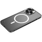 For iPhone 12 Pro Metal Frame Frosted PC Shockproof Magsafe Case(Black) - 1