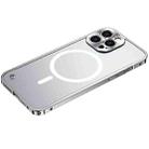 For iPhone 12 Pro Metal Frame Frosted PC Shockproof Magsafe Case(Silver) - 1