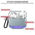 Aluminum Alloy + TPU Anti-fall Earphone Protective Case with Hook For AirPods 3(Silver Pink) - 3