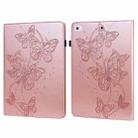 Embossed Butterfly Pattern Horizontal Flip Leather Tablet Case For iPad mini 5 / 4 / 3 / 2 / 1(Pink) - 1