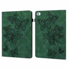 Embossed Butterfly Pattern Horizontal Flip Leather Tablet Case For iPad mini 5 / 4 / 3 / 2 / 1(Green) - 1