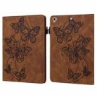 Embossed Butterfly Pattern Horizontal Flip Leather Tablet Case For iPad 9.7 (2018/2017) / Air 2 / Air(Brown) - 1