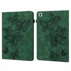 For Samsung Galaxy Tab A7 10.4 (2020) T500/T505 Embossed Butterfly Pattern Horizontal Flip Leather Tablet Case(Green) - 1