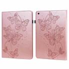 For Samsung Galaxy Tab A 10.1 (2019) T510 Embossed Butterfly Pattern Horizontal Flip Leather Tablet Case(Pink) - 1