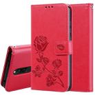 For Xiaomi Redmi 8 Rose Embossed Horizontal Flip PU Leather Case, with Holder & Card Slots & Wallet(Red) - 1