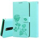 For Xiaomi Redmi 8 Rose Embossed Horizontal Flip PU Leather Case, with Holder & Card Slots & Wallet(Green) - 1