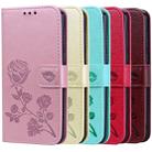 For Xiaomi Redmi Note 8 Rose Embossed Horizontal Flip PU Leather Case, with Holder & Card Slots & Wallet(Green) - 1