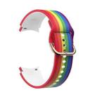 For Samsung Galaxy Watch4 / Watch4 Classic Silicone Printing Watch Band(Rainbow) - 1