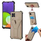 For Samsung Galaxy A12 5G Y Style Multifunction Card Stand Back Cover PU + TPU + PC Magnetic Phone Case(Khaki) - 1