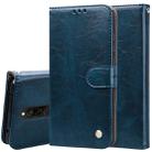 For Xiaomi Redmi 8 Business Style Oil Wax Texture Horizontal Flip Leather Case, with Holder & Card Slots & Wallet(Blue) - 1