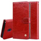 For Xiaomi Redmi 8A Business Style Oil Wax Texture Horizontal Flip Leather Case, with Holder & Card Slots & Wallet(Red) - 1