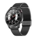 MX13 1.3 inch IPS Touch Screen IP68 Waterproof Smart Watch, Support Sleep Monitoring / Heart Rate Monitoring / Bluetooth Earphone Play Music / Bluetooth Call, Style: Steel Strap(Black) - 1