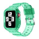 Glacier Transparent TPU Integrated Watch Band Watch Band For Apple Watch Series 7 41mm(Transparent Green) - 1