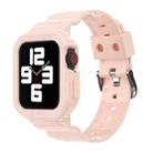 Glacier Transparent TPU Integrated Watch Band Watch Band For Apple Watch Series 7 41mm (Pink) - 1