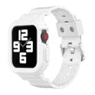 Glacier Transparent TPU Integrated Watch Band Watch Band For Apple Watch Series 7 45mm (White) - 1