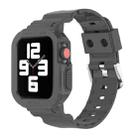 Glacier Transparent TPU Integrated Watch Band Watch Band For Apple Watch Series 7 45mm (Black) - 1