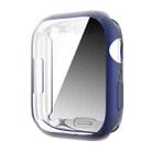 Shockproof TPU All-inclusive Electroplate Protective Case For Apple Watch Series 8 / 7 41mm(Navy Blue) - 1