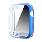 Shockproof TPU All-inclusive Electroplate Protective Case For Apple Watch Series 8 / 7 41mm(Blue) - 1