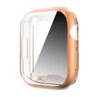 Shockproof TPU All-inclusive Electroplate Protective Case For Apple Watch Series 8 / 7 41mm(Rose Gold) - 1