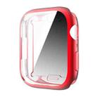 Shockproof TPU All-inclusive Electroplate Protective Case For Apple Watch Series 8 / 7 45mm(Red) - 1