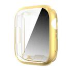 Shockproof TPU All-inclusive Electroplate Protective Case For Apple Watch Series 8 / 7 45mm(Gold) - 1