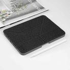 For iPad mini 6 Mutural Multi-fold Smart Leather Tablet Case(Black) - 1