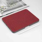 For iPad mini 6 Mutural Multi-fold Smart Leather Tablet Case(Red) - 1