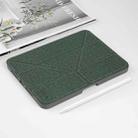 For iPad mini 6 Mutural Multi-fold Smart Leather Tablet Case(Dark Green) - 1