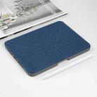 For iPad mini 6 Mutural Multi-fold Smart Leather Tablet Case(Blue) - 1