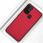 For Motorola Moto G30 Shockproof Cloth Texture PC+ TPU Protective Case(Red) - 1