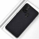 For Motorola Moto G30 Shockproof Cloth Texture PC+ TPU Protective Case(Black) - 1