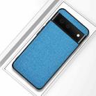 For Google Pixel 6 Shockproof Cloth Texture PC+ TPU Protective Case(Light Blue) - 1