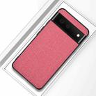 For Google Pixel 6 Pro Shockproof Cloth Texture PC+ TPU Protective Case(Pink) - 1