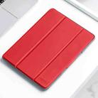For iPad mini 6 Mutural Horizontal Flip Tablet Case with Holder & Pen Slot(Red) - 1
