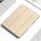 Mutural Horizontal Flip Tablet Case with Holder & Pen Slot For iPad mini 6(Gold) - 1