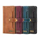 Copper Buckle Horizontal Flip Leather Phone Case with Holder & Card Slots & Wallet For iPhone 13 Pro(Maroon) - 5