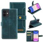 Copper Buckle Horizontal Flip Leather Phone Case with Holder & Card Slots & Wallet For iPhone 12 mini(Green) - 1