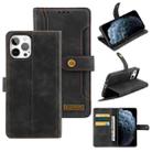 Copper Buckle Horizontal Flip Leather Phone Case with Holder & Card Slots & Wallet For iPhone 11 Pro(Black) - 1