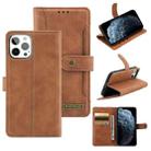 Copper Buckle Horizontal Flip Leather Phone Case with Holder & Card Slots & Wallet For iPhone 11 Pro(Brown) - 1