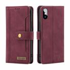 Copper Buckle Horizontal Flip Leather Phone Case with Holder & Card Slots & Wallet For iPhone XS Max(Maroon) - 2