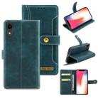 Copper Buckle Horizontal Flip Leather Phone Case with Holder & Card Slots & Wallet For iPhone XR(Green) - 1