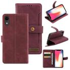 Copper Buckle Horizontal Flip Leather Phone Case with Holder & Card Slots & Wallet For iPhone XR(Maroon) - 1