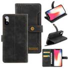 Copper Buckle Horizontal Flip Leather Phone Case with Holder & Card Slots & Wallet For iPhone X / XS(Black) - 1