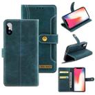 Copper Buckle Horizontal Flip Leather Phone Case with Holder & Card Slots & Wallet For iPhone X / XS(Green) - 1