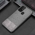 For Motorola Moto G30 Shockproof Splicing PU + Cloth Protective Case(Grey) - 1