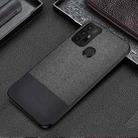 For Motorola Moto G30 Shockproof Splicing PU + Cloth Protective Case(Black) - 1